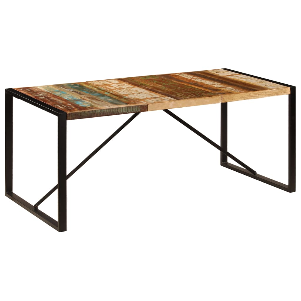 Dining Table 180x90x75 cm Solid Reclaimed Wood- Kitchen & Dining Room Tables - HomeShopIreland - Home Shop Ireland - Kitchen & Dining Room Tables - Dining Table 180x90x75 cm Solid Reclaimed Wood