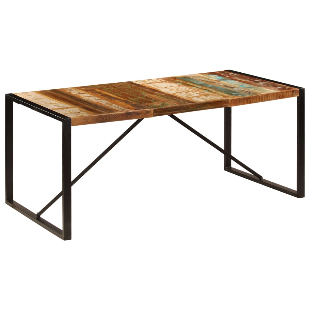 Dining Table 180x90x75 cm Solid Reclaimed Wood- Kitchen & Dining Room Tables - HomeShopIreland - Home Shop Ireland - Kitchen & Dining Room Tables - Dining Table 180x90x75 cm Solid Reclaimed Wood