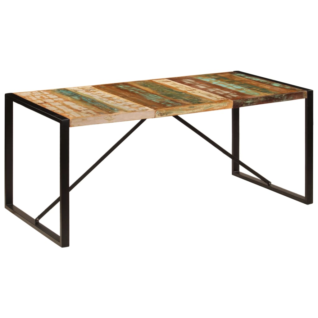Dining Table 180x90x75 cm Solid Reclaimed Wood- Kitchen & Dining Room Tables - HomeShopIreland - Home Shop Ireland - Kitchen & Dining Room Tables - Dining Table 180x90x75 cm Solid Reclaimed Wood