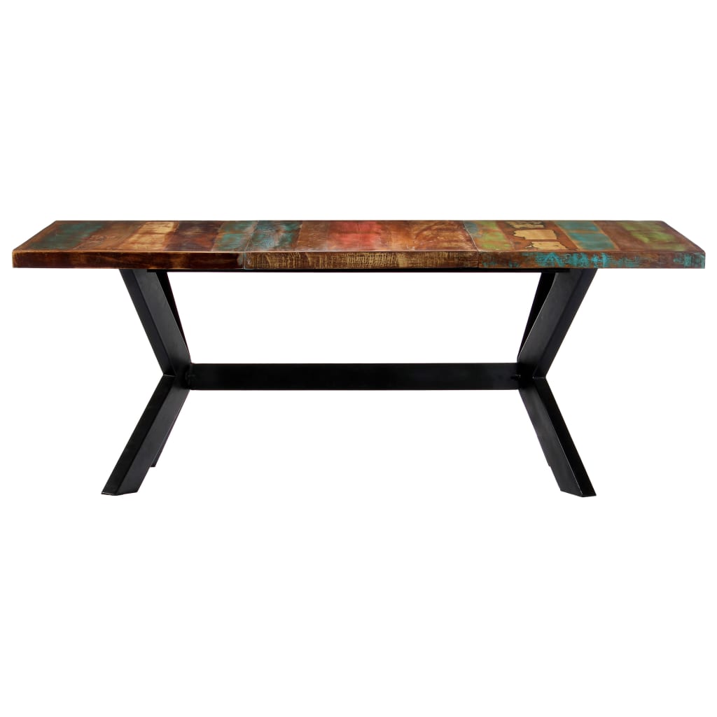 Dining Table 200x100x75 cm Solid Reclaimed Wood- Kitchen & Dining Room Tables - HomeShopIreland - Home Shop Ireland - Kitchen & Dining Room Tables - Dining Table 200x100x75 cm Solid Reclaimed Wood