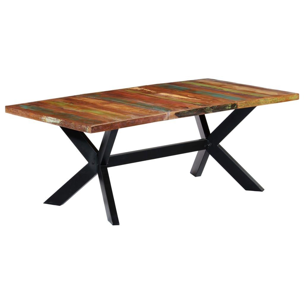 Dining Table 200x100x75 cm Solid Reclaimed Wood- Kitchen & Dining Room Tables - HomeShopIreland - Home Shop Ireland - Kitchen & Dining Room Tables - Dining Table 200x100x75 cm Solid Reclaimed Wood