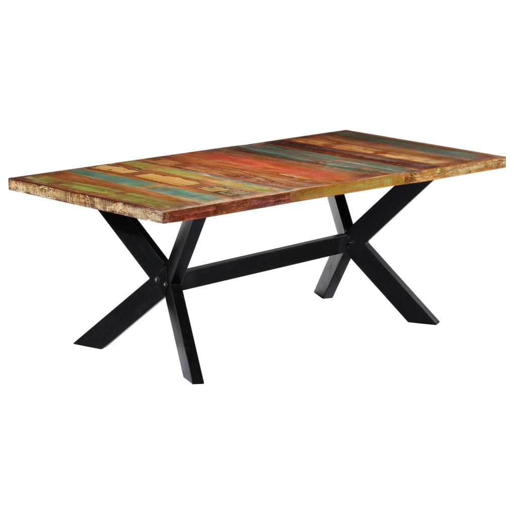 Dining Table 200x100x75 cm Solid Reclaimed Wood- Kitchen & Dining Room Tables - HomeShopIreland - Home Shop Ireland - Kitchen & Dining Room Tables - Dining Table 200x100x75 cm Solid Reclaimed Wood