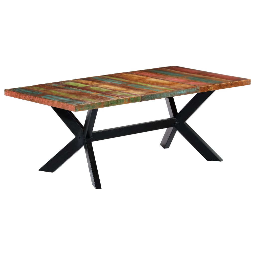 Dining Table 200x100x75 cm Solid Reclaimed Wood- Kitchen & Dining Room Tables - HomeShopIreland - Home Shop Ireland - Kitchen & Dining Room Tables - Dining Table 200x100x75 cm Solid Reclaimed Wood
