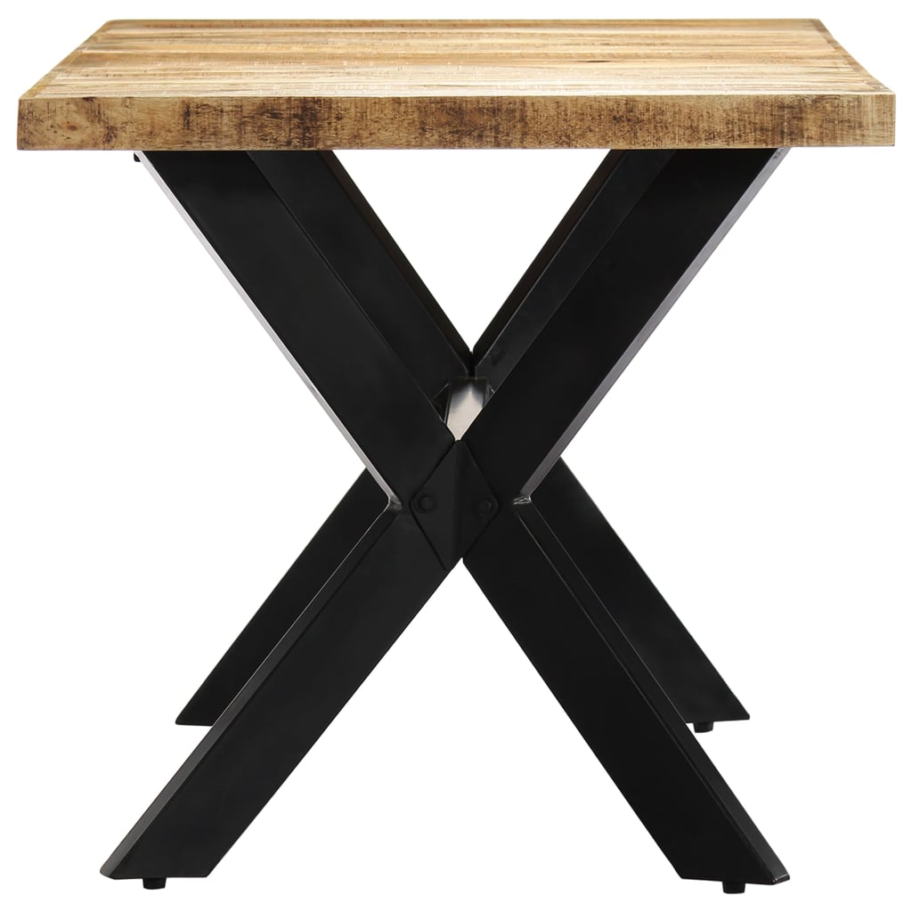 Dining Table 160x80x75 cm Solid Rough Mango Wood- Kitchen & Dining Room Tables - HomeShopIreland - Home Shop Ireland - Kitchen & Dining Room Tables - Dining Table 160x80x75 cm Solid Rough Mango Wood