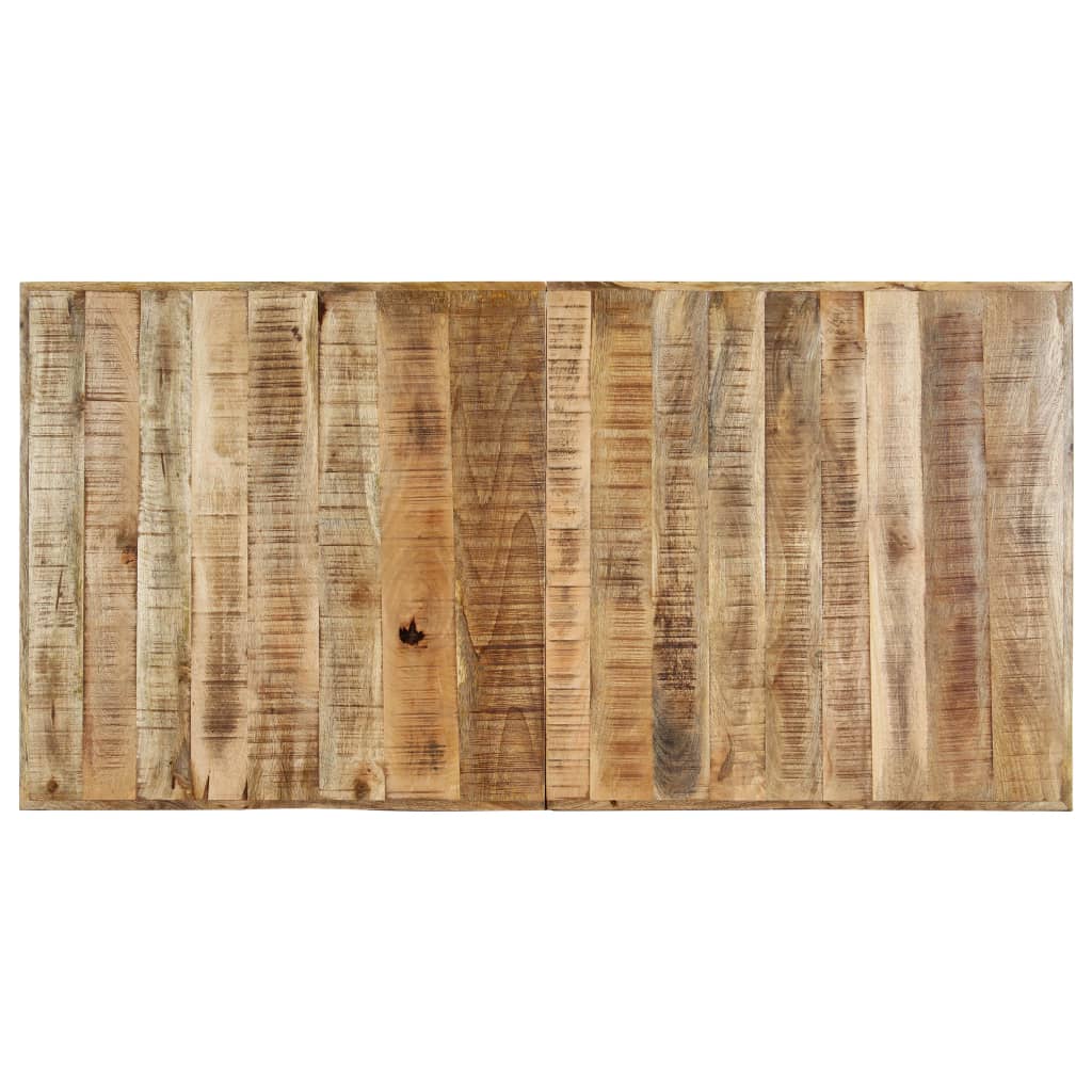 Dining Table 160x80x75 cm Solid Rough Mango Wood- Kitchen & Dining Room Tables - HomeShopIreland - Home Shop Ireland - Kitchen & Dining Room Tables - Dining Table 160x80x75 cm Solid Rough Mango Wood