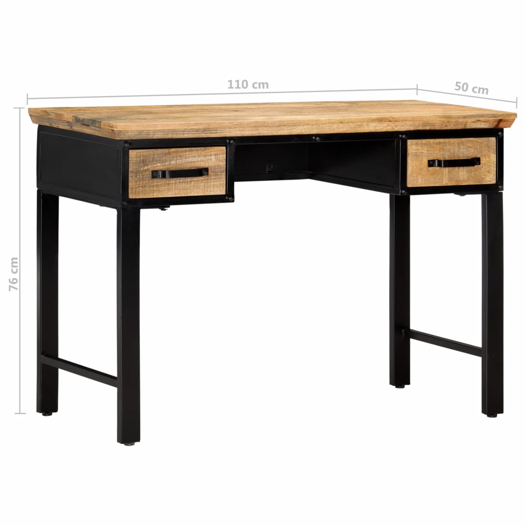 Writing Table 110x50x76 cm Solid Mango Wood- Desks - HomeShopIreland - Home Shop Ireland - Desks - Writing Table 110x50x76 cm Solid Mango Wood