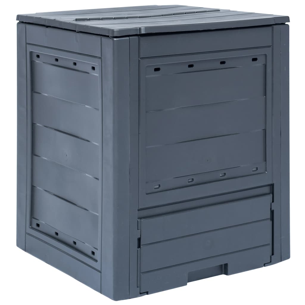 Garden Composter Grey 60x60x73 cm 260 L- Composters - HomeShopIreland - Home Shop Ireland - Composters - Garden Composter Grey 60x60x73 cm 260 L