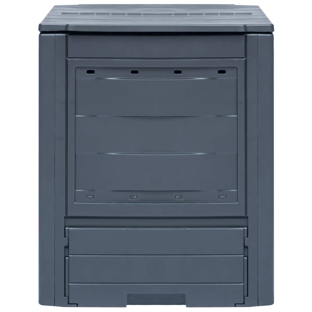 Garden Composter Grey 60x60x73 cm 260 L- Composters - HomeShopIreland - Home Shop Ireland - Composters - Garden Composter Grey 60x60x73 cm 260 L