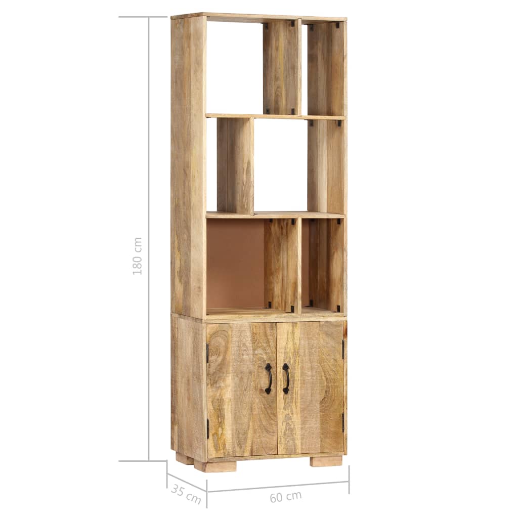 Bookshelf 60x35x180 cm Solid Mango Wood- Bookcases & Standing Shelves - HomeShopIreland - Home Shop Ireland - Bookcases & Standing Shelves - Bookshelf 60x35x180 cm Solid Mango Wood