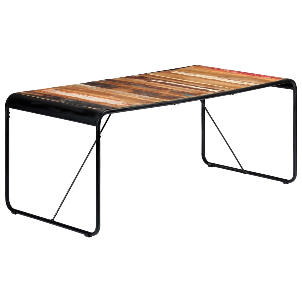 Dining Table 180x90x76 cm Solid Reclaimed Wood- Kitchen & Dining Room Tables - HomeShopIreland - Home Shop Ireland - Kitchen & Dining Room Tables - Dining Table 180x90x76 cm Solid Reclaimed Wood