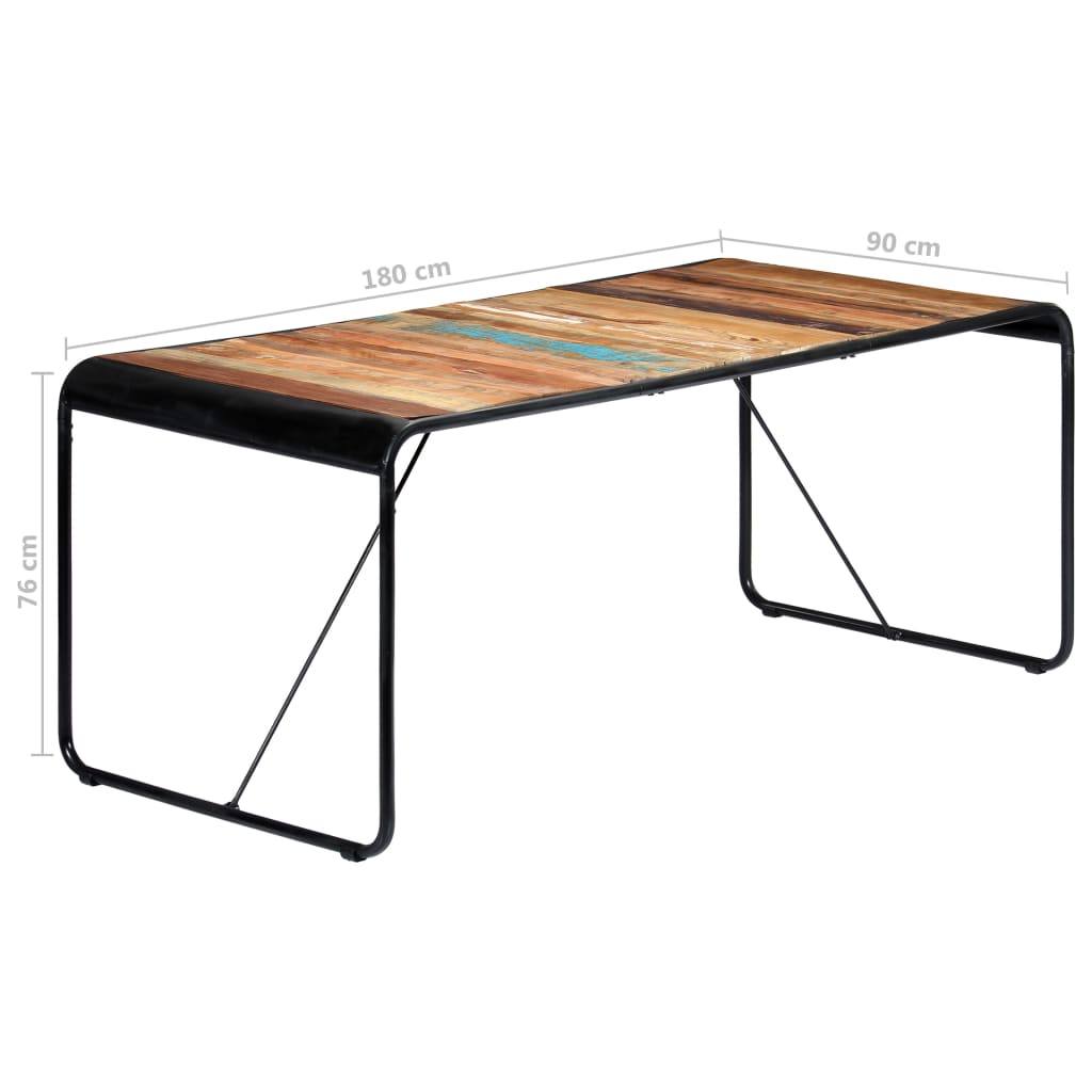Dining Table 180x90x76 cm Solid Reclaimed Wood- Kitchen & Dining Room Tables - HomeShopIreland - Home Shop Ireland - Kitchen & Dining Room Tables - Dining Table 180x90x76 cm Solid Reclaimed Wood