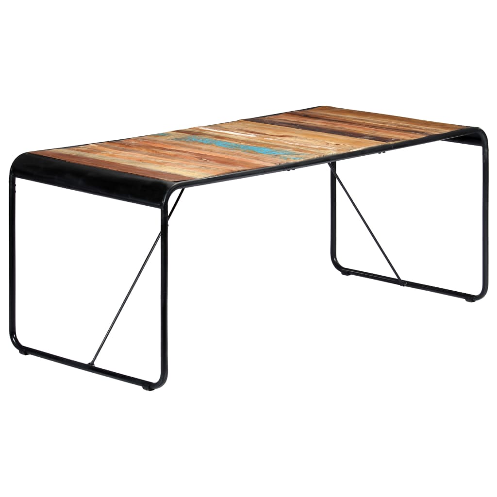 Dining Table 180x90x76 cm Solid Reclaimed Wood- Kitchen & Dining Room Tables - HomeShopIreland - Home Shop Ireland - Kitchen & Dining Room Tables - Dining Table 180x90x76 cm Solid Reclaimed Wood