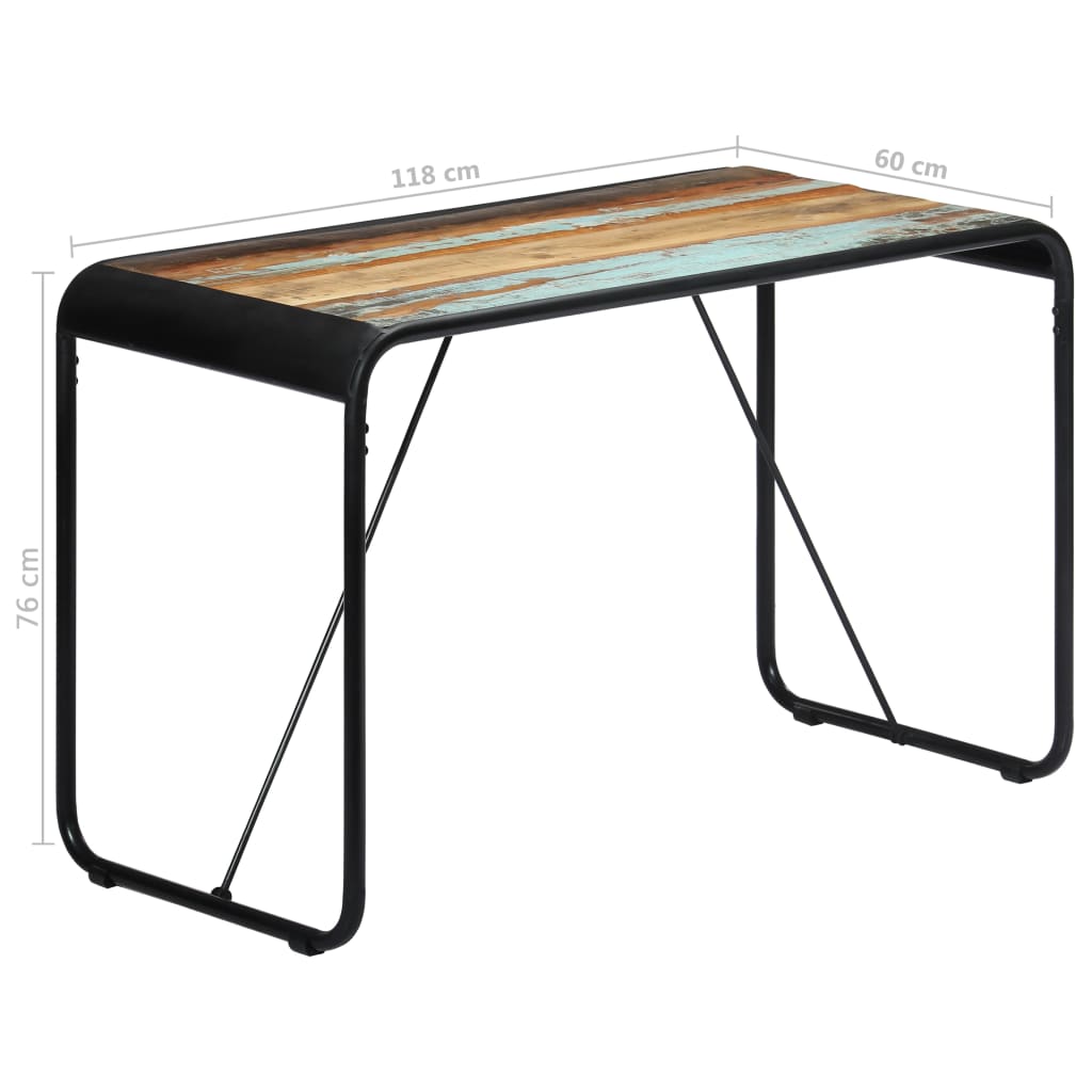 Dining Table 118x60x76 cm Solid Reclaimed Wood- Kitchen & Dining Room Tables - HomeShopIreland - Home Shop Ireland - Kitchen & Dining Room Tables - Dining Table 118x60x76 cm Solid Reclaimed Wood