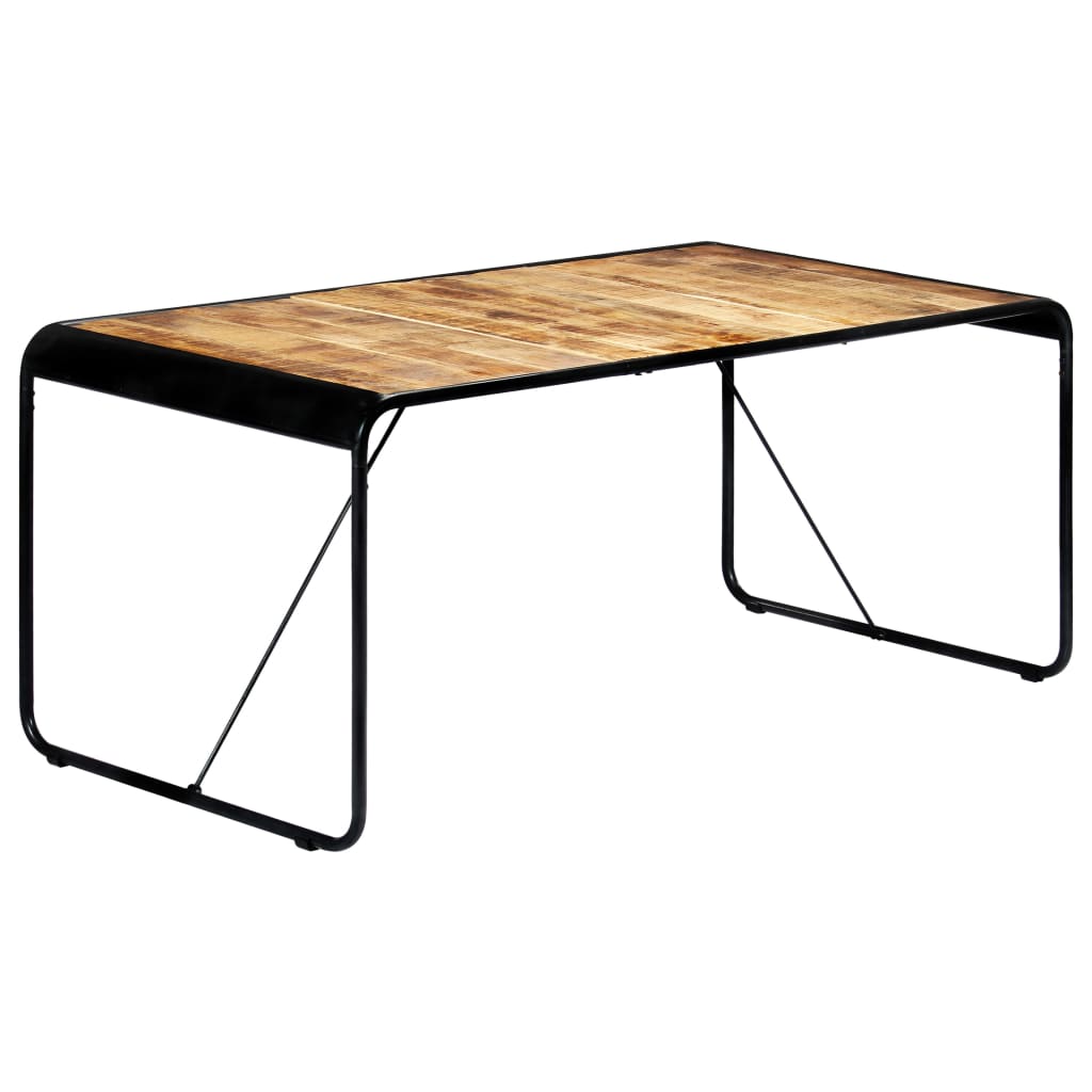 Dining Table 180x90x76 cm Solid Rough Mango Wood- Kitchen & Dining Room Tables - HomeShopIreland - Home Shop Ireland - Kitchen & Dining Room Tables - Dining Table 180x90x76 cm Solid Rough Mango Wood
