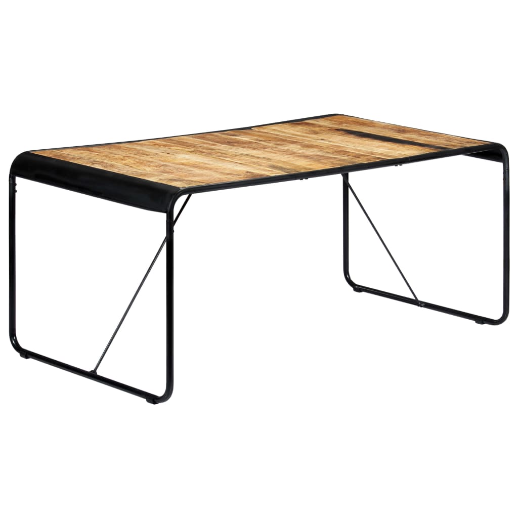 Dining Table 180x90x76 cm Solid Rough Mango Wood- Kitchen & Dining Room Tables - HomeShopIreland - Home Shop Ireland - Kitchen & Dining Room Tables - Dining Table 180x90x76 cm Solid Rough Mango Wood