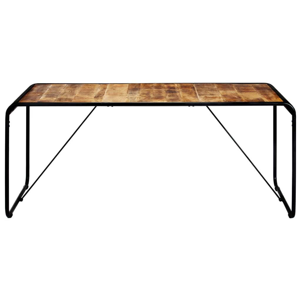 Dining Table 180x90x76 cm Solid Rough Mango Wood- Kitchen & Dining Room Tables - HomeShopIreland - Home Shop Ireland - Kitchen & Dining Room Tables - Dining Table 180x90x76 cm Solid Rough Mango Wood
