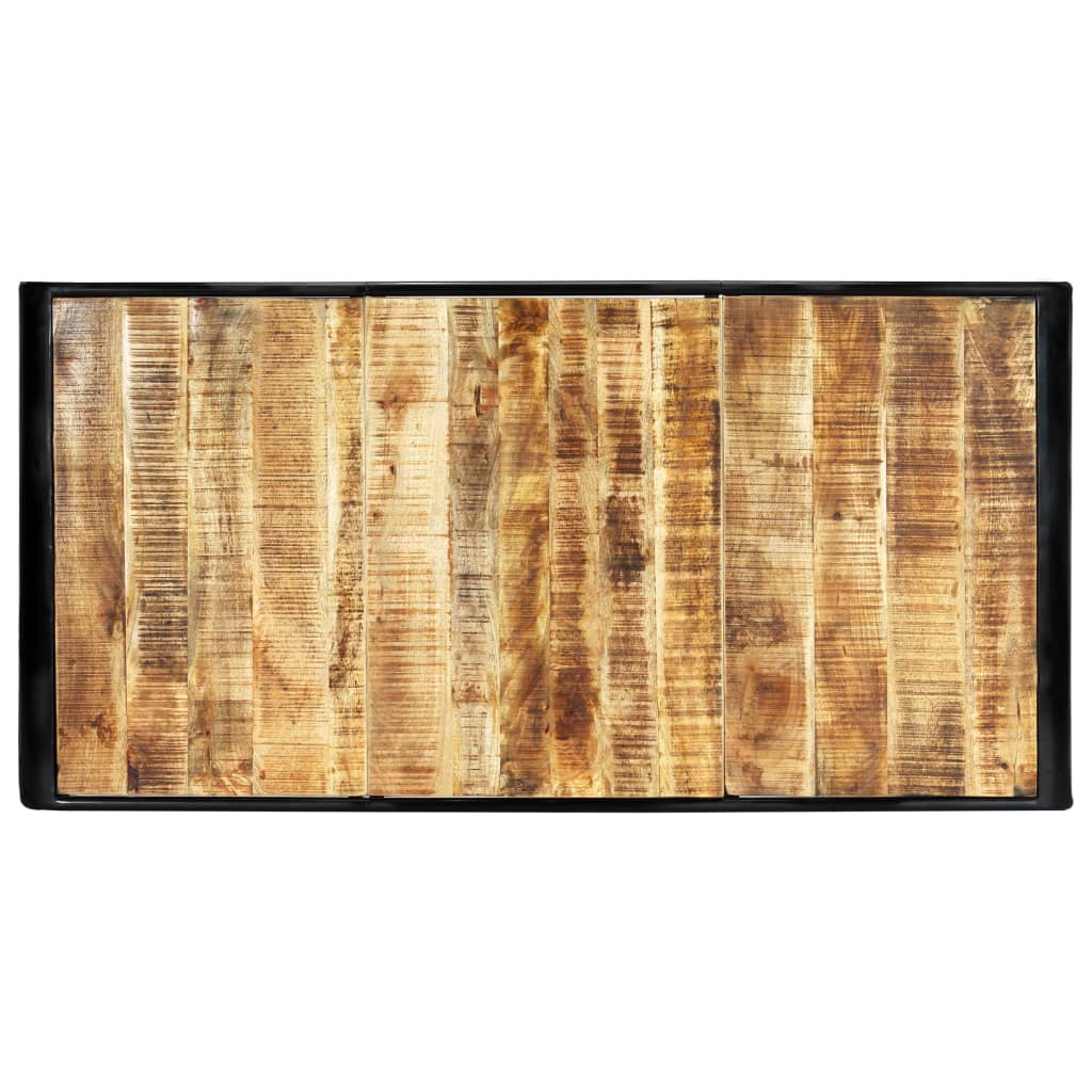 Dining Table 180x90x76 cm Solid Rough Mango Wood- Kitchen & Dining Room Tables - HomeShopIreland - Home Shop Ireland - Kitchen & Dining Room Tables - Dining Table 180x90x76 cm Solid Rough Mango Wood