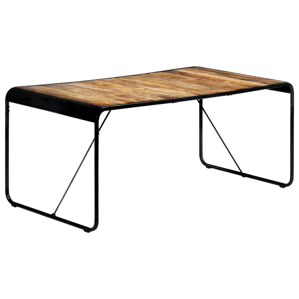 Dining Table 180x90x76 cm Solid Rough Mango Wood- Kitchen & Dining Room Tables - HomeShopIreland - Home Shop Ireland - Kitchen & Dining Room Tables - Dining Table 180x90x76 cm Solid Rough Mango Wood