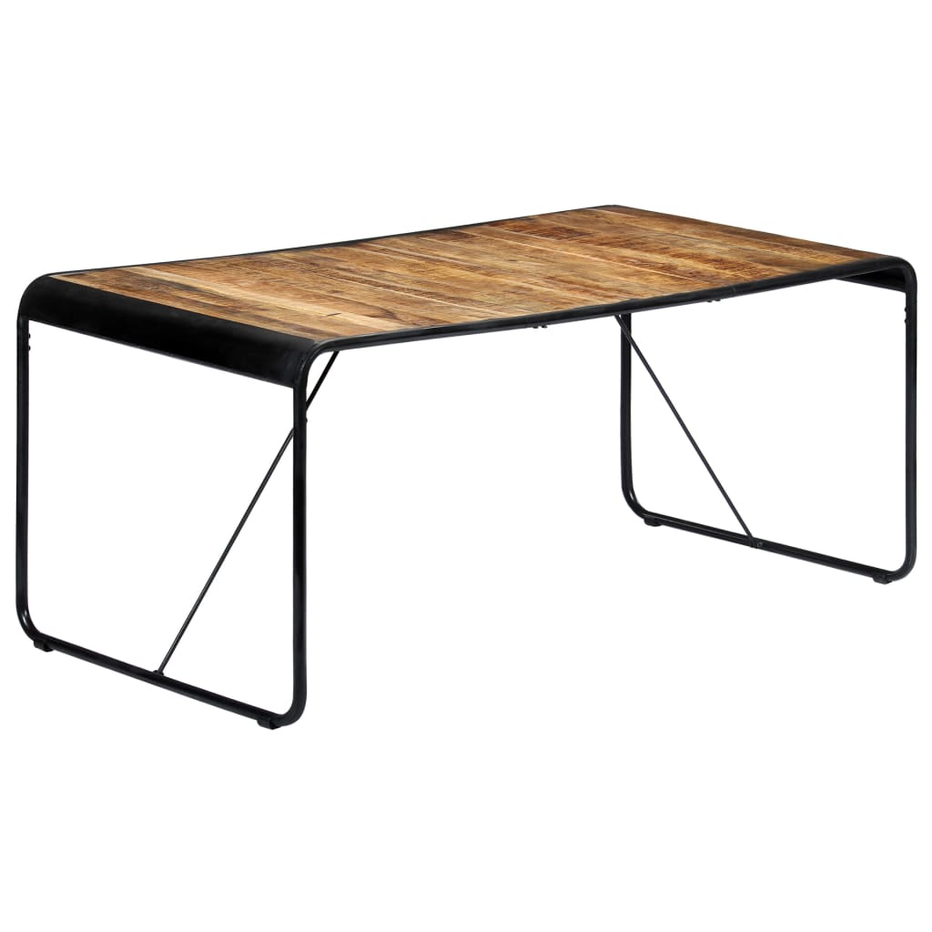 Dining Table 180x90x76 cm Solid Rough Mango Wood- Kitchen & Dining Room Tables - HomeShopIreland - Home Shop Ireland - Kitchen & Dining Room Tables - Dining Table 180x90x76 cm Solid Rough Mango Wood