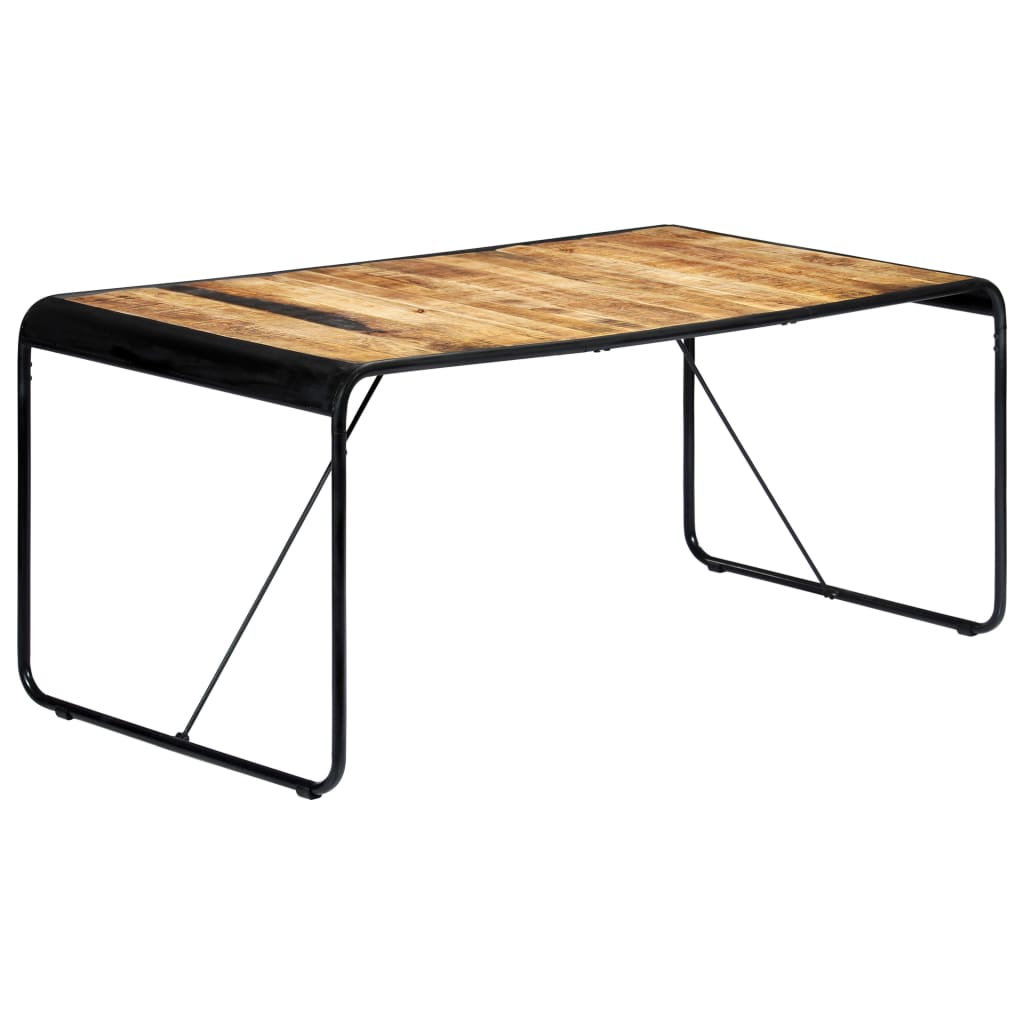 Dining Table 180x90x76 cm Solid Rough Mango Wood- Kitchen & Dining Room Tables - HomeShopIreland - Home Shop Ireland - Kitchen & Dining Room Tables - Dining Table 180x90x76 cm Solid Rough Mango Wood