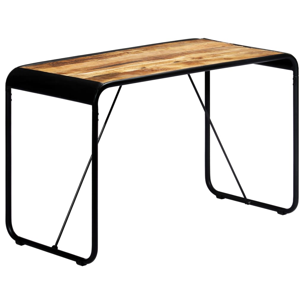 Dining Table 118x60x76 cm Solid Rough Mango Wood- Kitchen & Dining Room Tables - HomeShopIreland - Home Shop Ireland - Kitchen & Dining Room Tables - Dining Table 118x60x76 cm Solid Rough Mango Wood