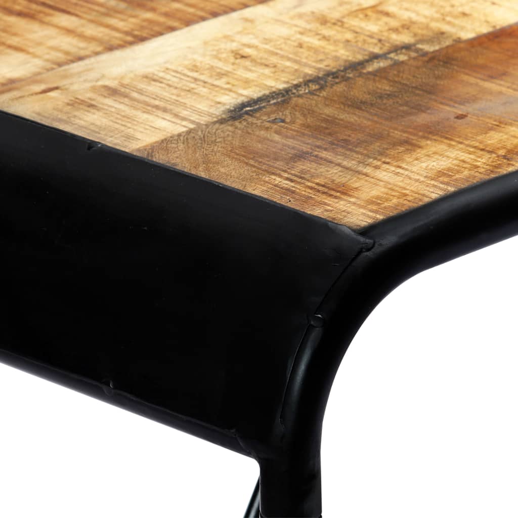 Dining Table 118x60x76 cm Solid Rough Mango Wood- Kitchen & Dining Room Tables - HomeShopIreland - Home Shop Ireland - Kitchen & Dining Room Tables - Dining Table 118x60x76 cm Solid Rough Mango Wood