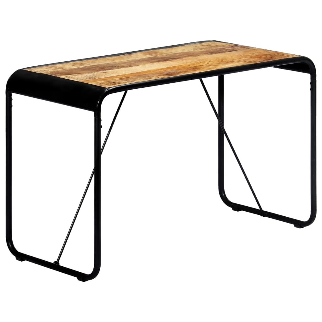 Dining Table 118x60x76 cm Solid Rough Mango Wood- Kitchen & Dining Room Tables - HomeShopIreland - Home Shop Ireland - Kitchen & Dining Room Tables - Dining Table 118x60x76 cm Solid Rough Mango Wood