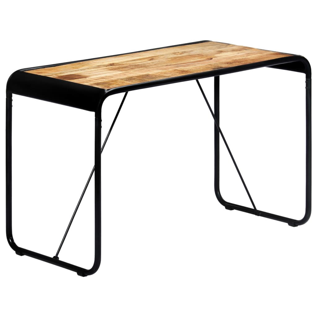 Dining Table 118x60x76 cm Solid Rough Mango Wood- Kitchen & Dining Room Tables - HomeShopIreland - Home Shop Ireland - Kitchen & Dining Room Tables - Dining Table 118x60x76 cm Solid Rough Mango Wood
