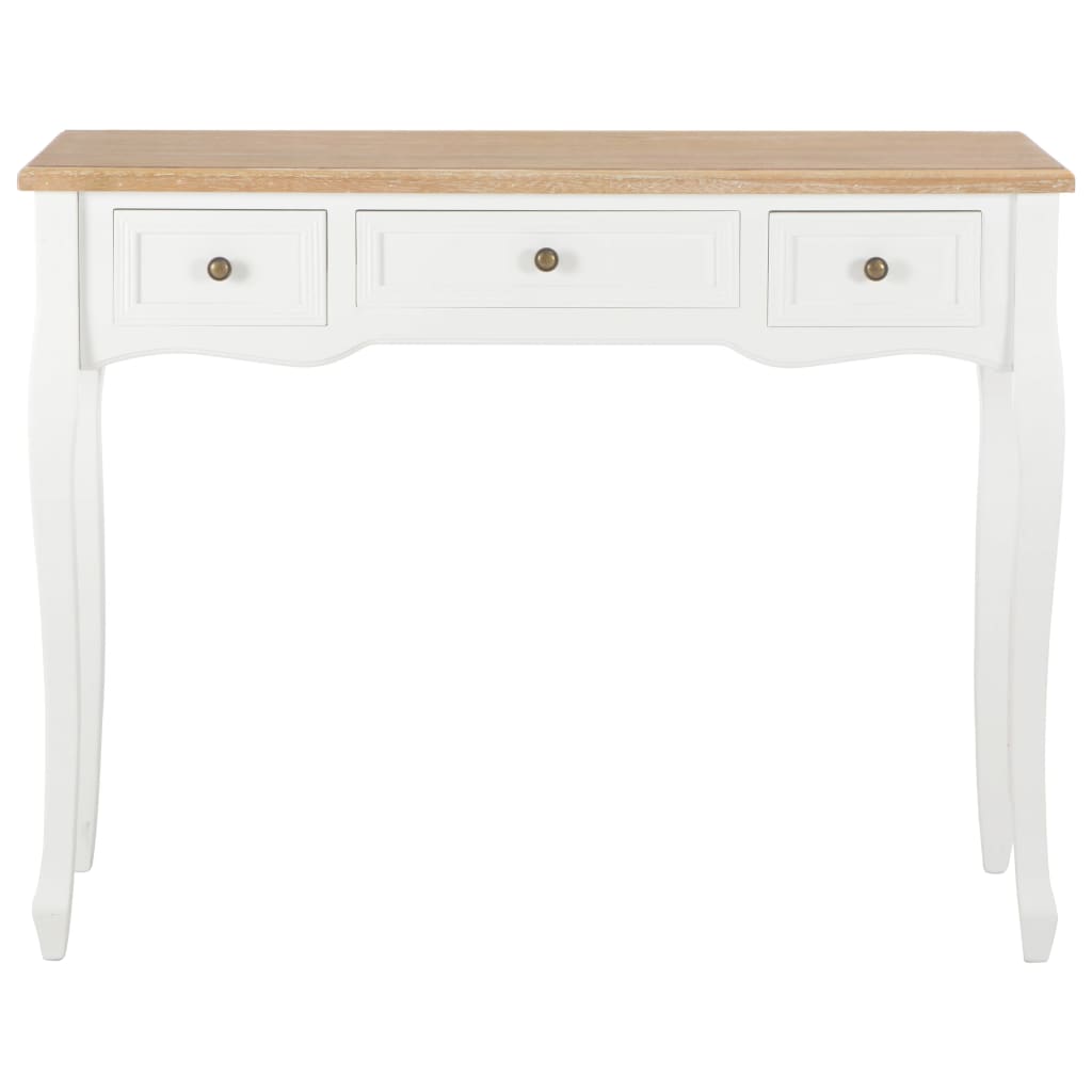 Dressing Console Table with 3 Drawers White- End Tables - HomeShopIreland - Home Shop Ireland - End Tables - Dressing Console Table with 3 Drawers White