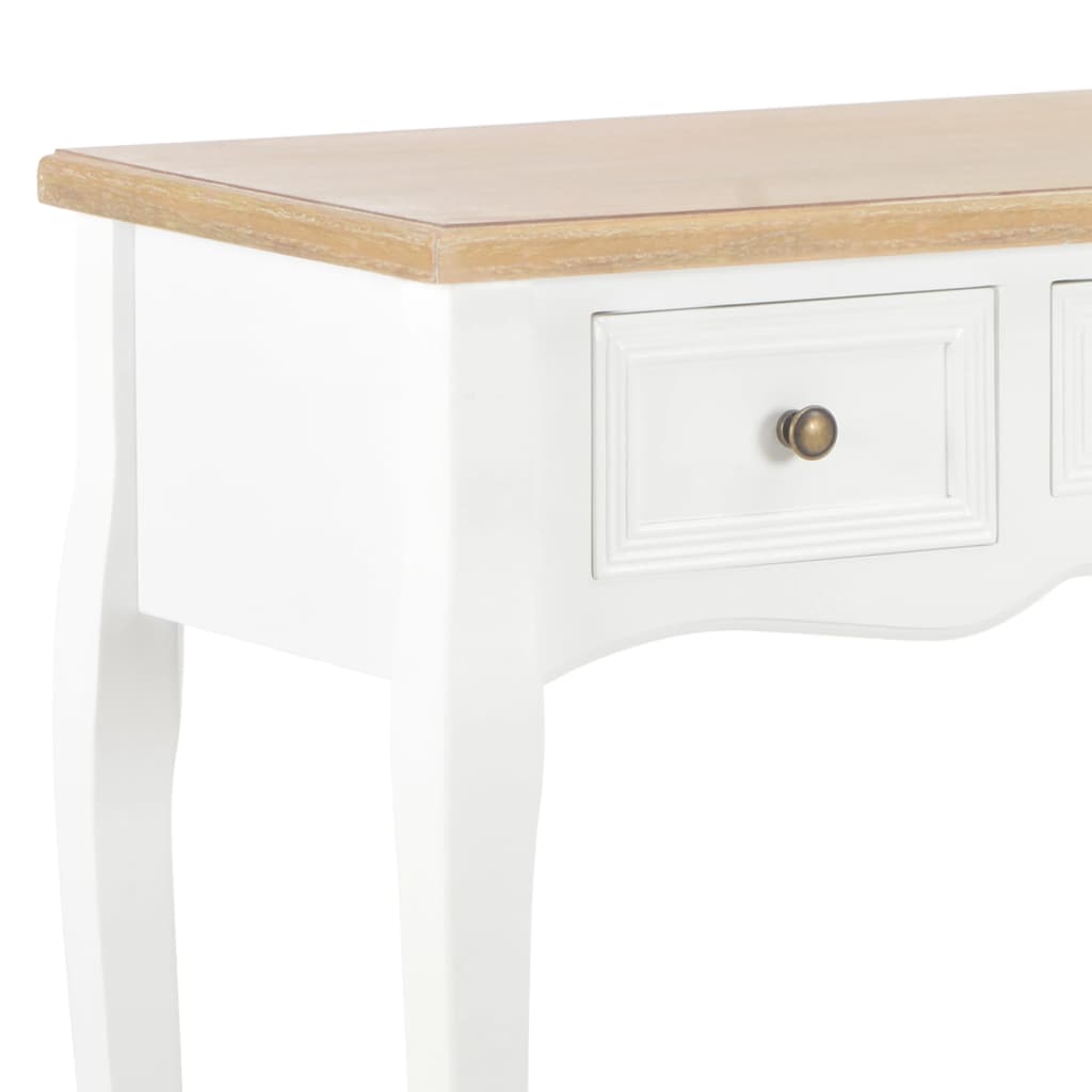 Dressing Console Table with 3 Drawers White- End Tables - HomeShopIreland - Home Shop Ireland - End Tables - Dressing Console Table with 3 Drawers White