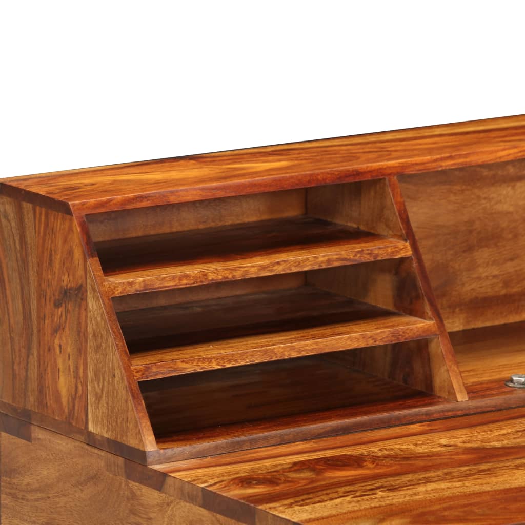 Desk 110x50x94 cm Solid Sheesham Wood and Steel- Desks - HomeShopIreland - Home Shop Ireland - Desks - Desk 110x50x94 cm Solid Sheesham Wood and Steel