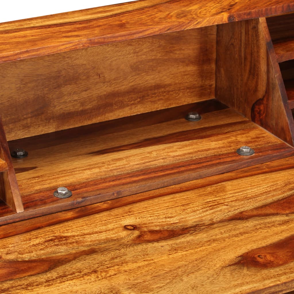 Desk 110x50x94 cm Solid Sheesham Wood and Steel- Desks - HomeShopIreland - Home Shop Ireland - Desks - Desk 110x50x94 cm Solid Sheesham Wood and Steel