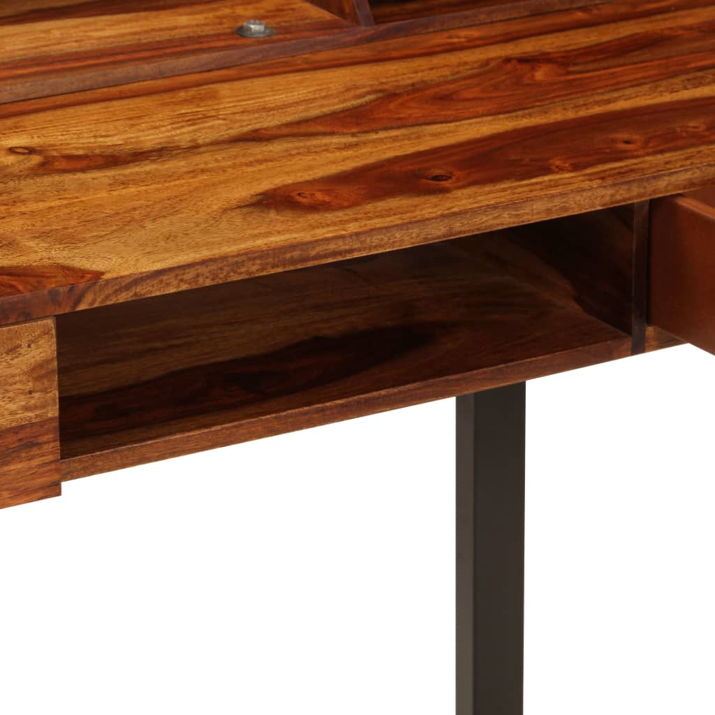 Desk 110x50x94 cm Solid Sheesham Wood and Steel- Desks - HomeShopIreland - Home Shop Ireland - Desks - Desk 110x50x94 cm Solid Sheesham Wood and Steel