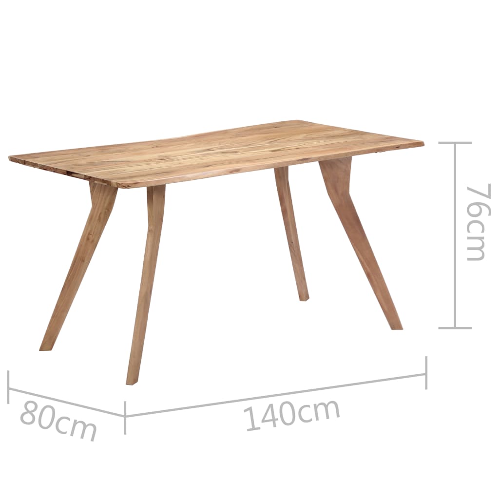 Dining Table 140x80x76 cm Solid Acacia Wood- Kitchen & Dining Room Tables - HomeShopIreland - Home Shop Ireland - Kitchen & Dining Room Tables - Dining Table 140x80x76 cm Solid Acacia Wood