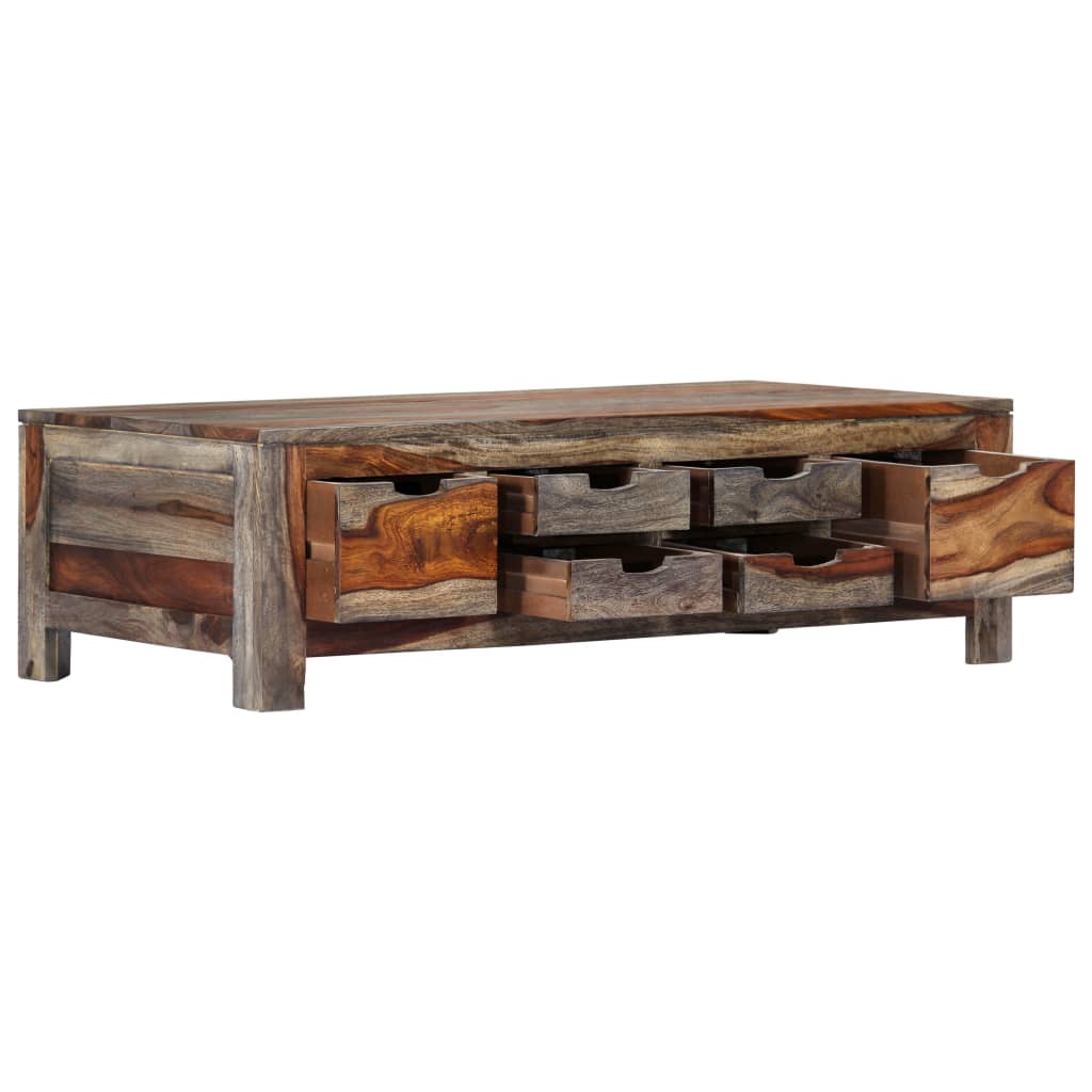 Coffee Table Grey 100x55x30 cm Solid Sheesham Wood- Coffee Tables - HomeShopIreland - Home Shop Ireland - Coffee Tables - Coffee Table Grey 100x55x30 cm Solid Sheesham Wood