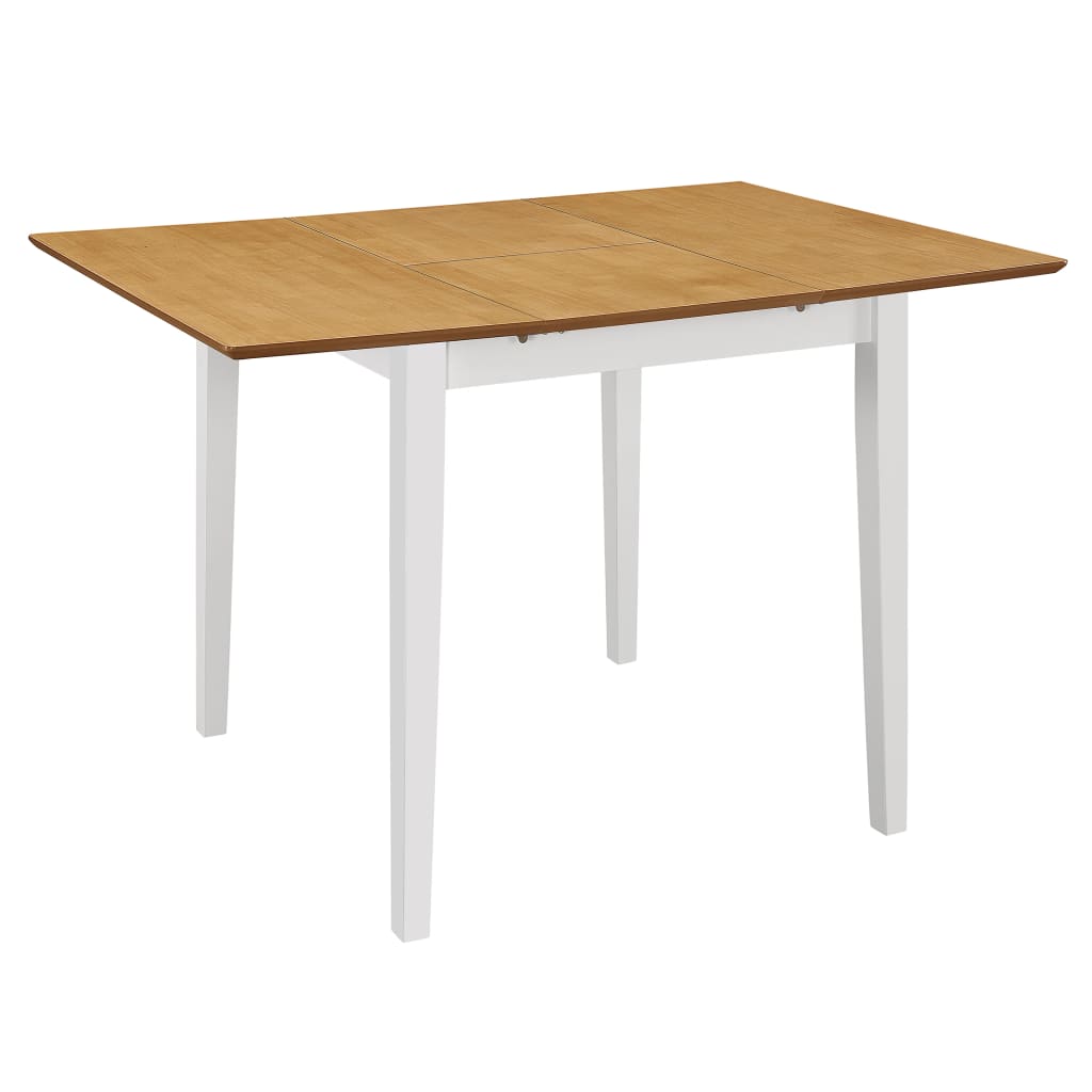 Extendable Dining Table White (80-120)x80x74 cm MDF- Kitchen & Dining Room Tables - HomeShopIreland - Home Shop Ireland - Kitchen & Dining Room Tables - Extendable Dining Table White (80-120)x80x74 cm MDF
