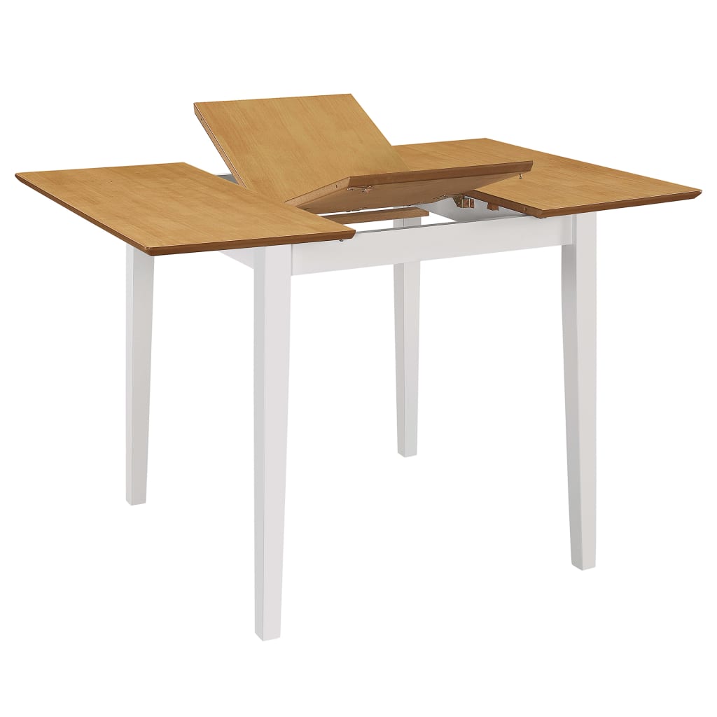 Extendable Dining Table White (80-120)x80x74 cm MDF- Kitchen & Dining Room Tables - HomeShopIreland - Home Shop Ireland - Kitchen & Dining Room Tables - Extendable Dining Table White (80-120)x80x74 cm MDF