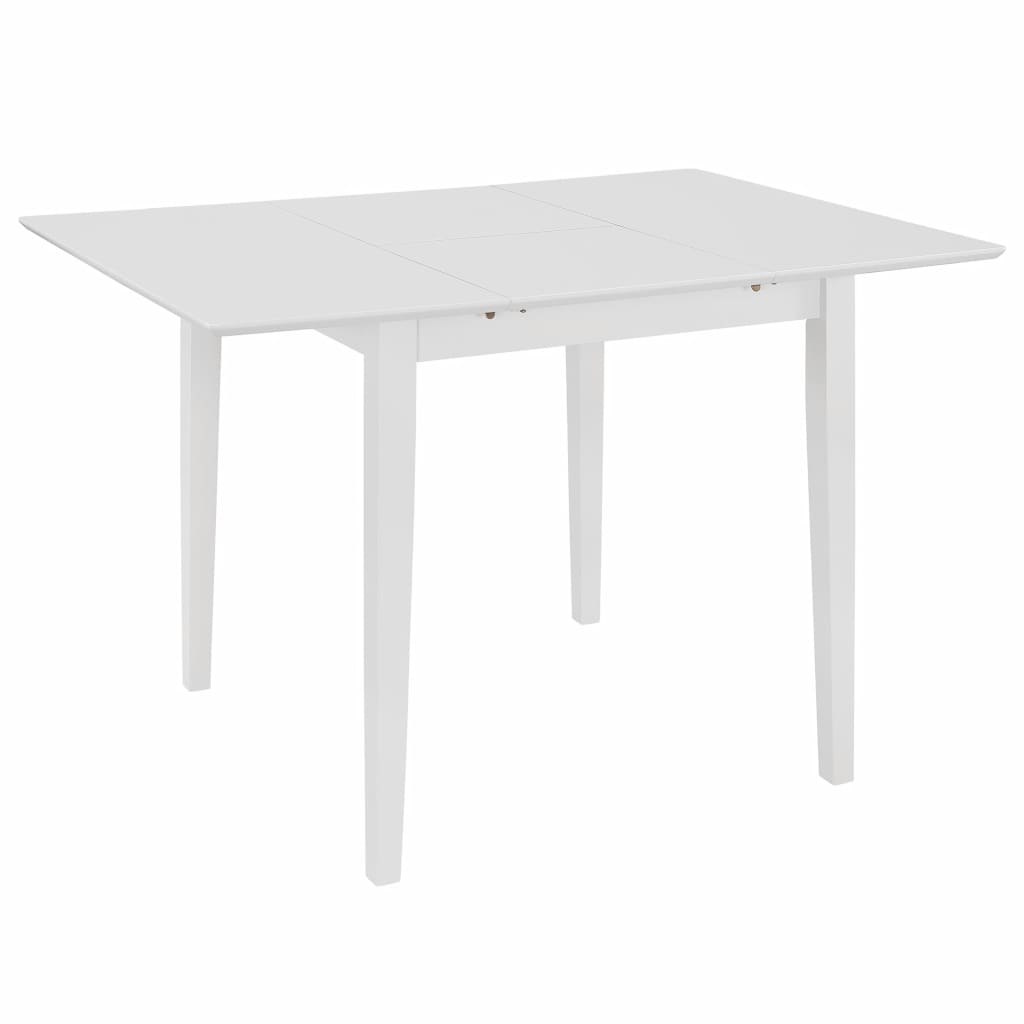 Extendable Dining Table White (80-120)x80x74 cm MDF- Kitchen & Dining Room Tables - HomeShopIreland - Home Shop Ireland - Kitchen & Dining Room Tables - Extendable Dining Table White (80-120)x80x74 cm MDF
