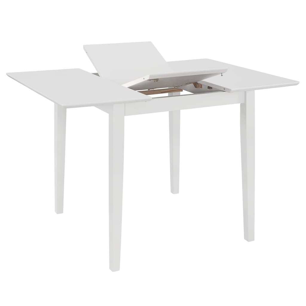 Extendable Dining Table White (80-120)x80x74 cm MDF- Kitchen & Dining Room Tables - HomeShopIreland - Home Shop Ireland - Kitchen & Dining Room Tables - Extendable Dining Table White (80-120)x80x74 cm MDF