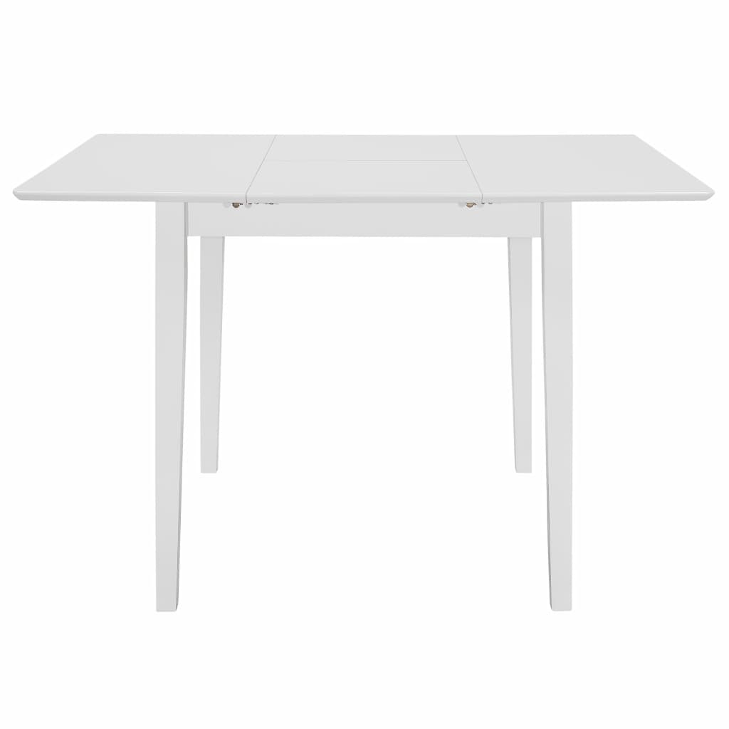 Extendable Dining Table White (80-120)x80x74 cm MDF- Kitchen & Dining Room Tables - HomeShopIreland - Home Shop Ireland - Kitchen & Dining Room Tables - Extendable Dining Table White (80-120)x80x74 cm MDF