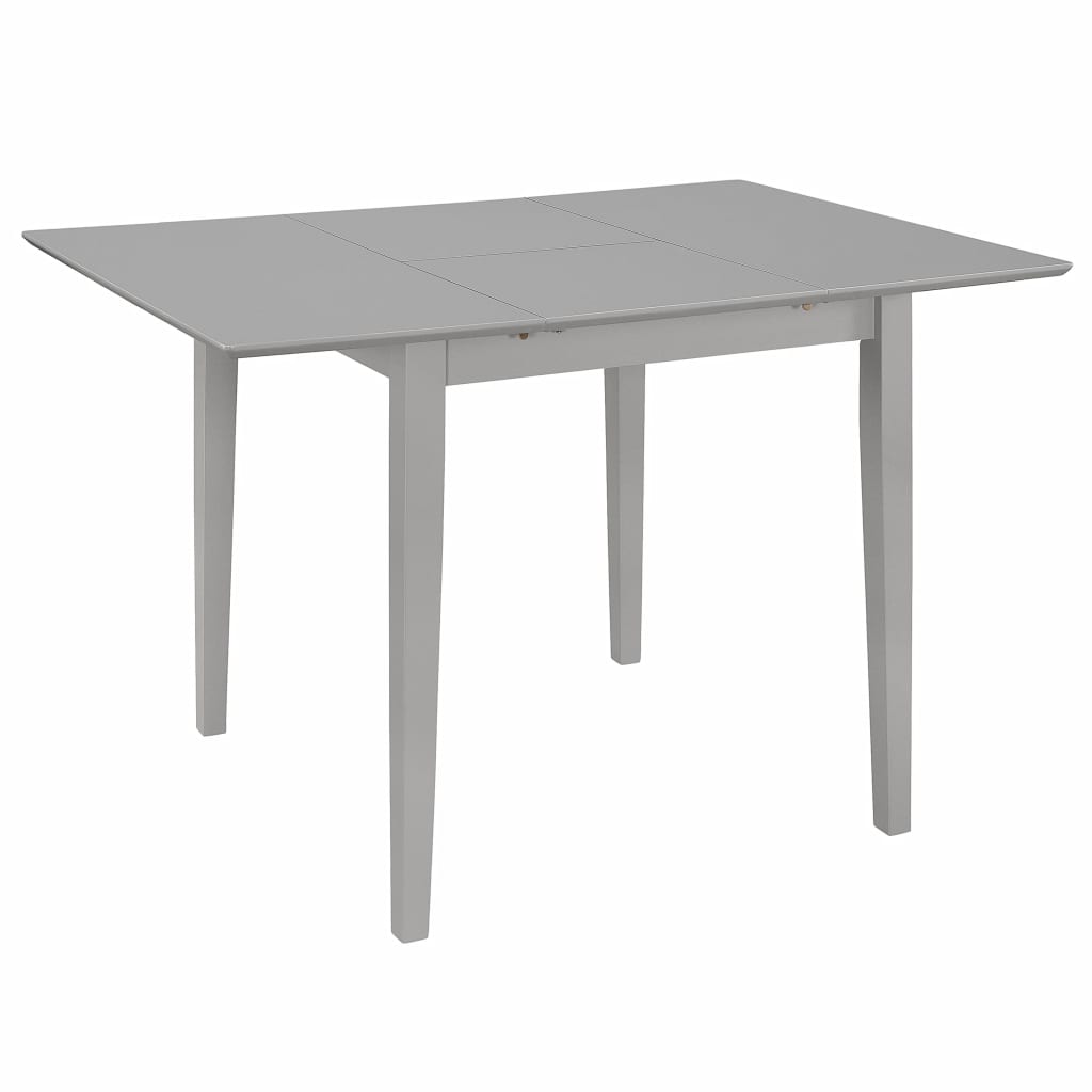 Extendable Dining Table Grey (80-120)x80x74 cm MDF- Kitchen & Dining Room Tables - HomeShopIreland - Home Shop Ireland - Kitchen & Dining Room Tables - Extendable Dining Table Grey (80-120)x80x74 cm MDF