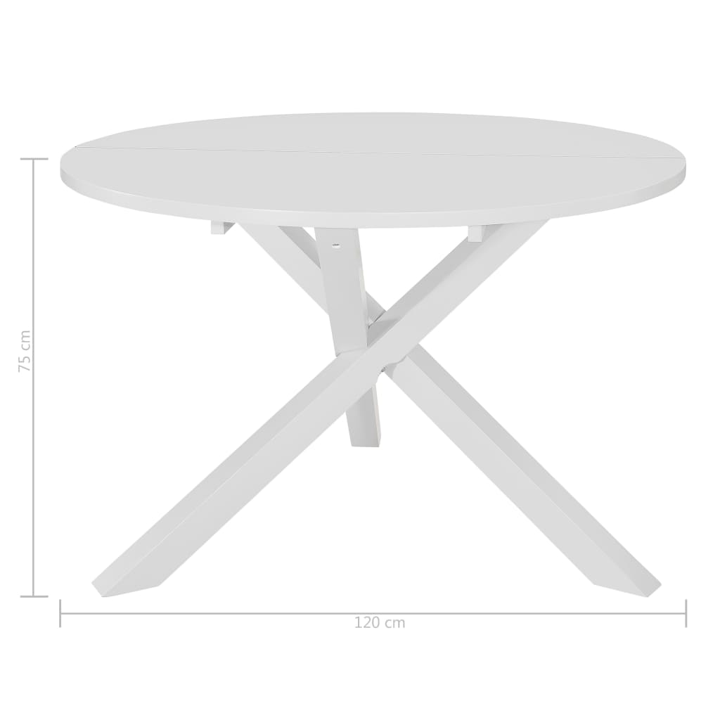 Dining Table White 120x75 cm MDF- Kitchen & Dining Room Tables - HomeShopIreland - Home Shop Ireland - Kitchen & Dining Room Tables - Dining Table White 120x75 cm MDF