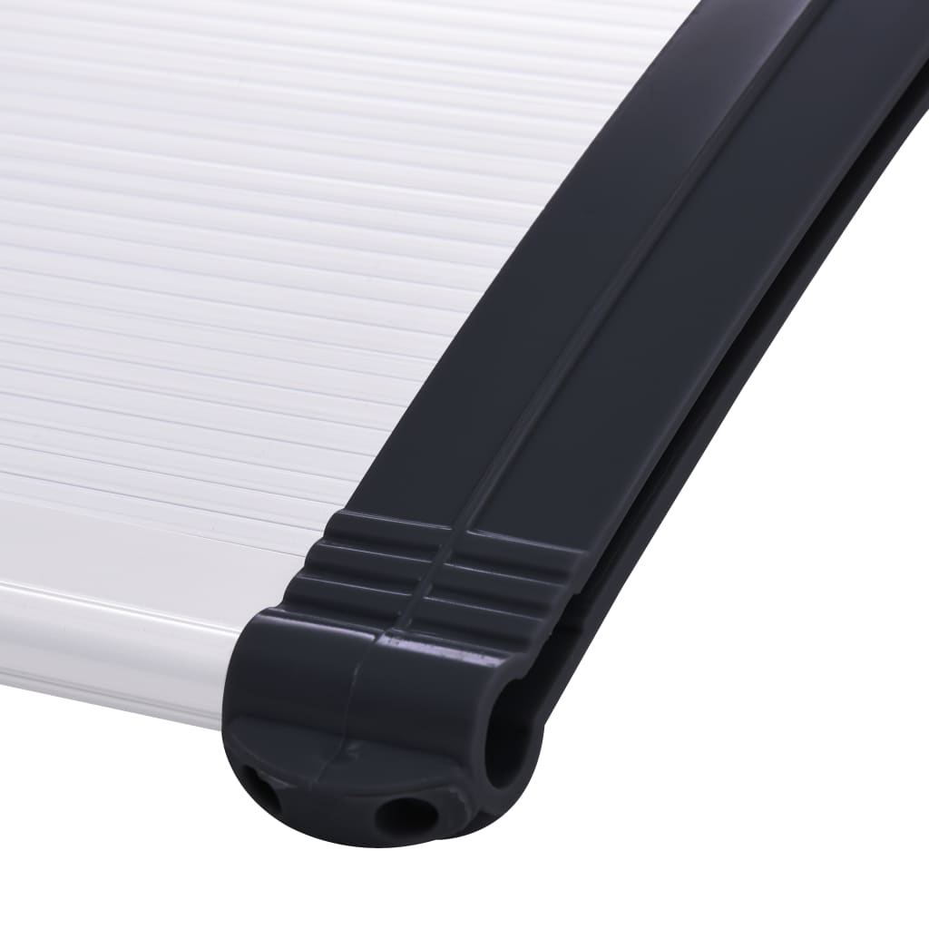 Door Canopy Black and Transparent 120x80 cm PC- Window & Door Awnings - HomeShopIreland - Home Shop Ireland - Window & Door Awnings - Door Canopy Black and Transparent 120x80 cm PC