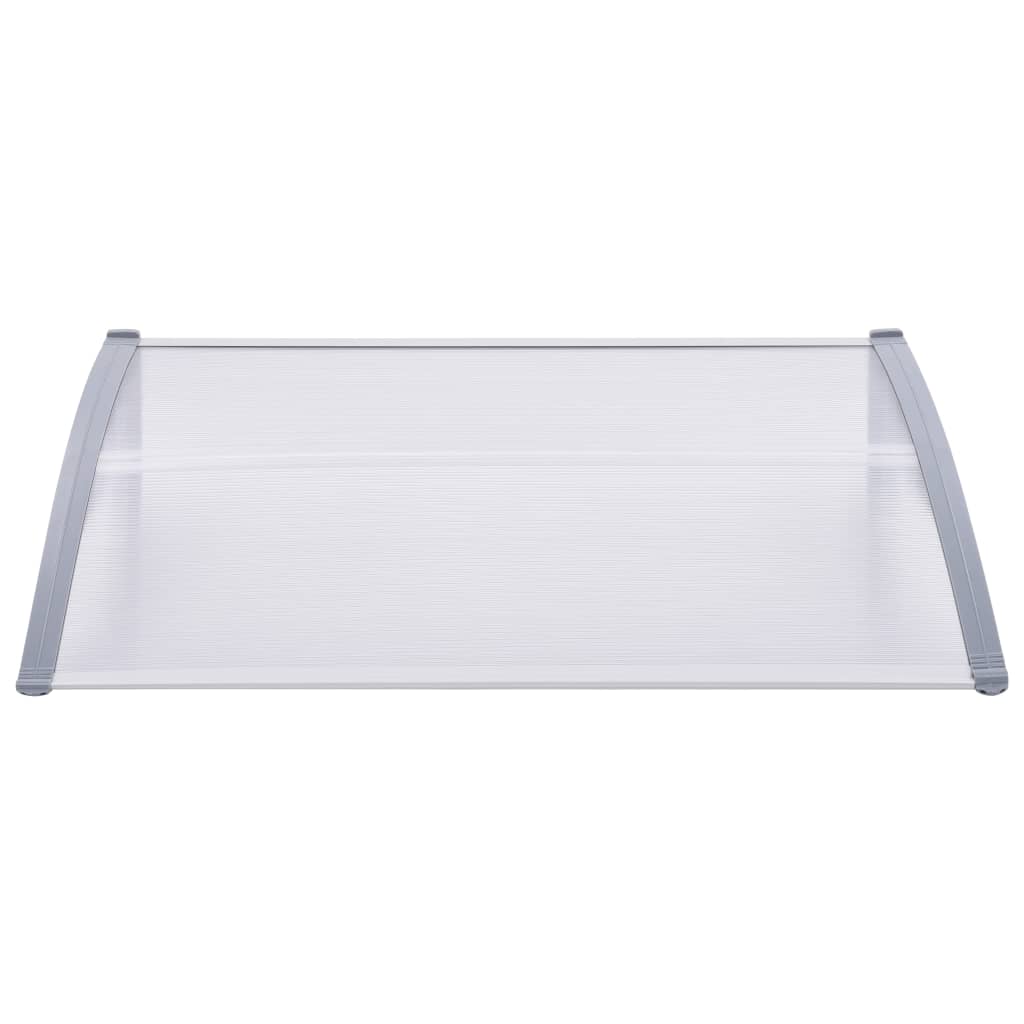 Door Canopy Grey and Transparent 120x80 cm PC- Window & Door Awnings - HomeShopIreland - Home Shop Ireland - Window & Door Awnings - Door Canopy Grey and Transparent 120x80 cm PC