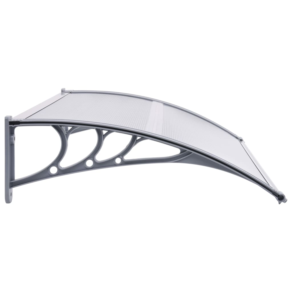 Door Canopy Grey and Transparent 120x80 cm PC- Window & Door Awnings - HomeShopIreland - Home Shop Ireland - Window & Door Awnings - Door Canopy Grey and Transparent 120x80 cm PC