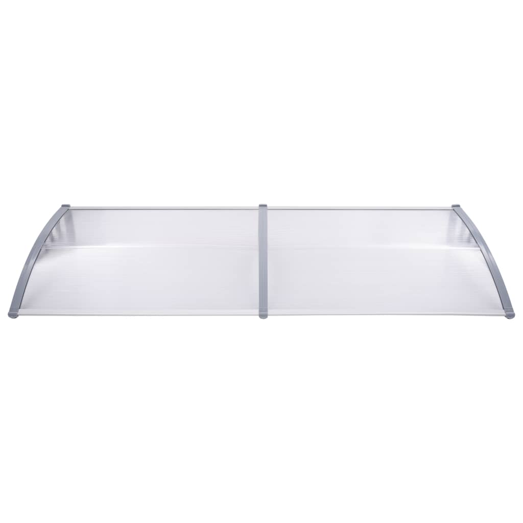 Door Canopy Grey and Transparent 240x80 cm PC- Window & Door Awnings - HomeShopIreland - Home Shop Ireland - Window & Door Awnings - Door Canopy Grey and Transparent 240x80 cm PC
