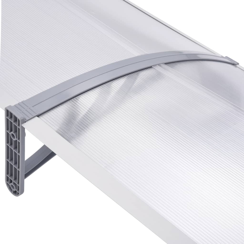 Door Canopy Grey and Transparent 240x80 cm PC- Window & Door Awnings - HomeShopIreland - Home Shop Ireland - Window & Door Awnings - Door Canopy Grey and Transparent 240x80 cm PC