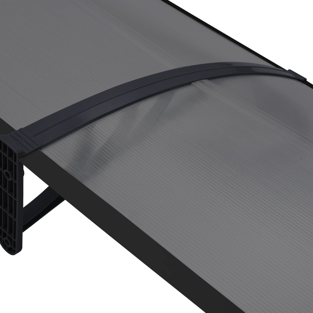Door Canopy Black 200x80 cm PC- Window & Door Awnings - HomeShopIreland - Home Shop Ireland - Window & Door Awnings - Door Canopy Black 200x80 cm PC