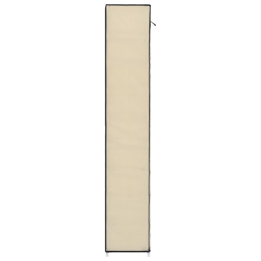 Shoe Cabinet with Cover Cream 57x29x162 cm Fabric- Shoe Racks & Organisers - HomeShopIreland - Home Shop Ireland - Shoe Racks & Organisers - Shoe Cabinet with Cover Cream 57x29x162 cm Fabric