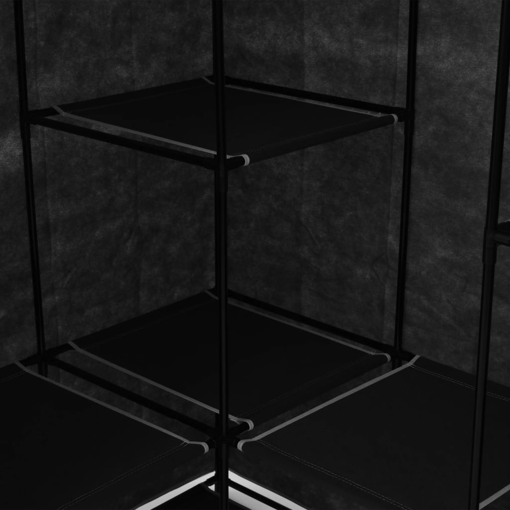 Corner Wardrobe Black 130x87x169 cm- Cupboards & Wardrobes - HomeShopIreland - Home Shop Ireland - Cupboards & Wardrobes - Corner Wardrobe Black 130x87x169 cm
